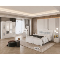 Set Dormitor ZQB-810, 4 USI, Alb
