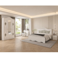 Set Dormitor ZQB-811, 3 USI, Alb