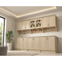 Bucatarie Korona Mebel MDF 2.6M, 260x60x200cm