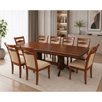 Set masa RH7132 + 8 scaune RH8064,160x100x77 cm, Dirty oak