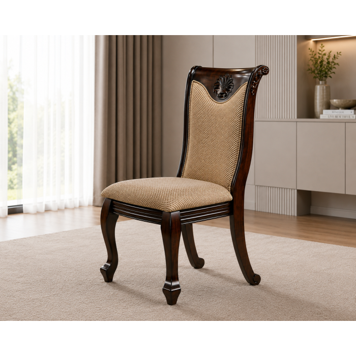 Set masa AC3268T + 10 Scaune, Dark Brown