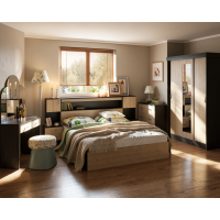Set Dormitor Basia Combi, Wenge+Kiruna