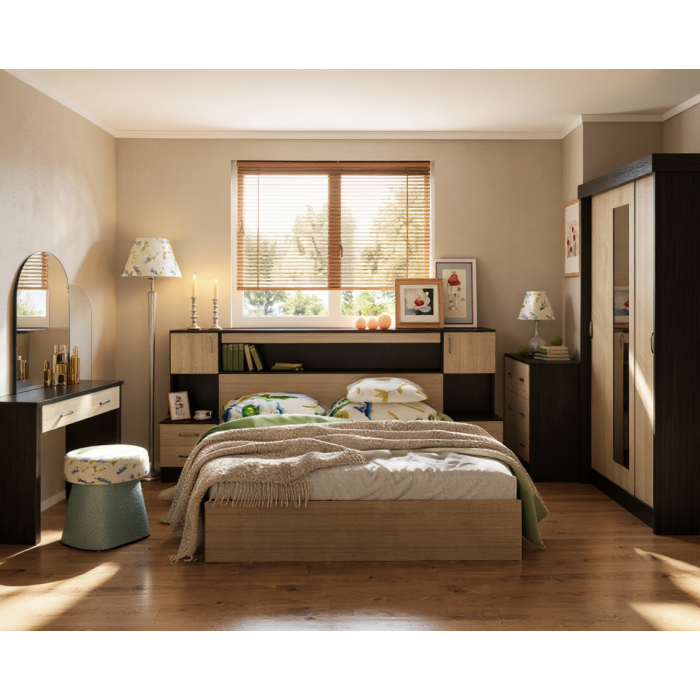 Set Dormitor Basia Combi, Wenge+Kiruna