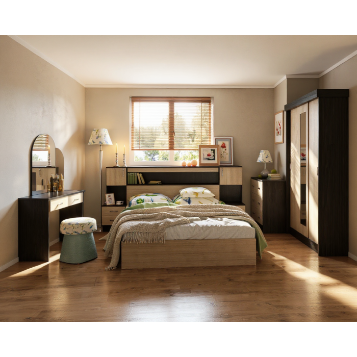 Set Dormitor Basia Combi, Wenge+Kiruna