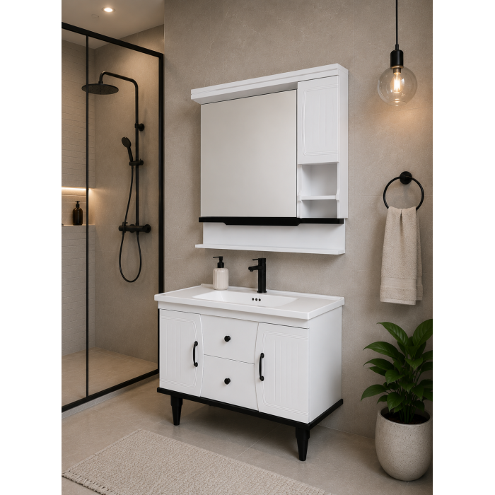 Set mobilier baie 804, 100x48x81cm