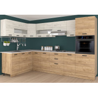 Bucatarie Vio pe Colt, Stejar K003+K001