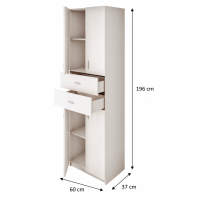 Dulap KSC-11 RO, 60x37x196 cm