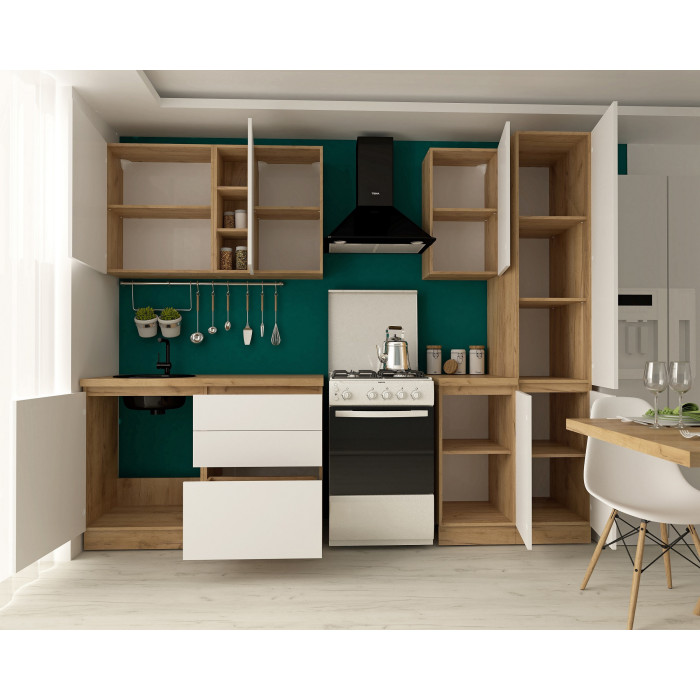 Bucatarie Chelsea 2M, 200x60x215 cm