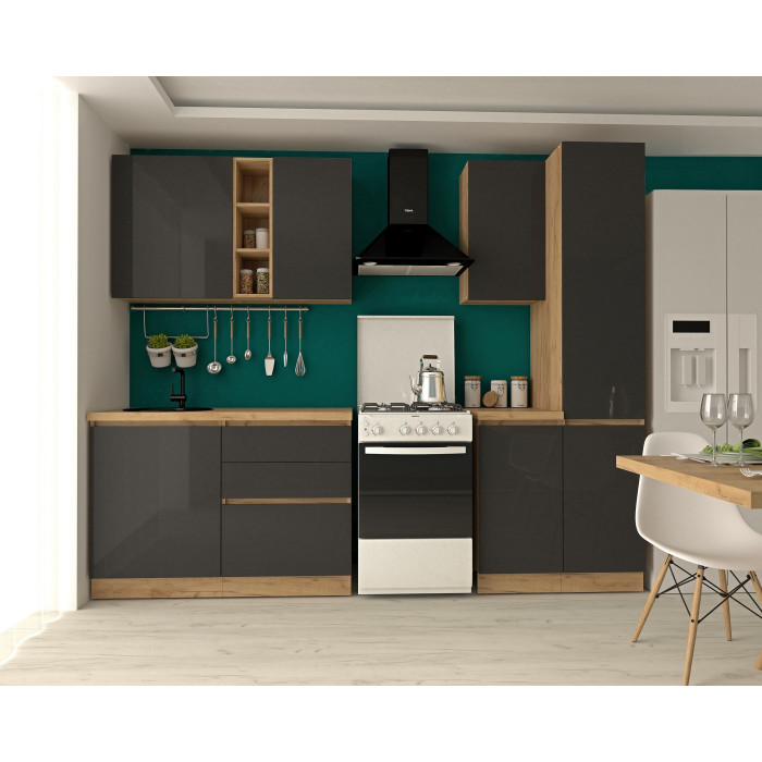 Bucatarie Chelsea 2M, 200x60x215 cm