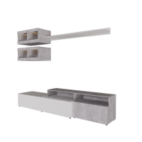 Living Light, 210x45x170cm, alb lucios
