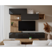 LIVING EVORA ACRIL ANTRACIT, 240x34x218cm