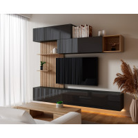 LIVING EVORA ACRIL ANTRACIT, 240x34x218cm
