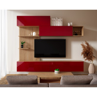 LIVING EVORA ACRIL ROSU, 240x34x218cm