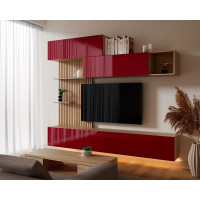 LIVING EVORA ACRIL ROSU, 240x34x218cm