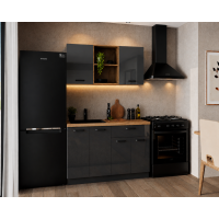 Bucatarie Daria MDF V1, 120x60x200cm, Antracit