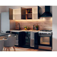 Bucatarie Daria MDF V1, 160x60x200cm, Acril Antracit
