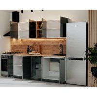 Bucatarie Daria MDF V1, 200x60x200cm, Acril Antracit
