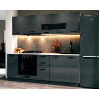 Bucatarie Daria MDF V1, 220x60x200cm, Acril Antracit