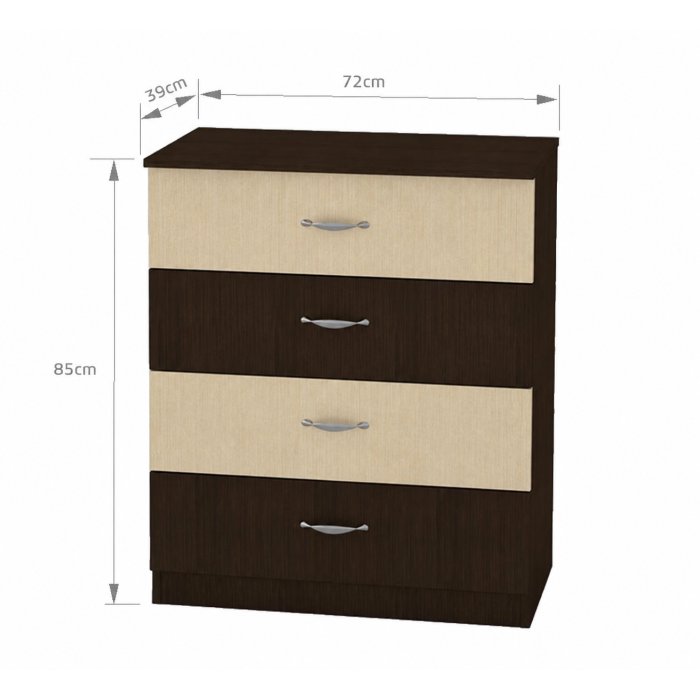 Comoda 4B ro, 72x39x85cm