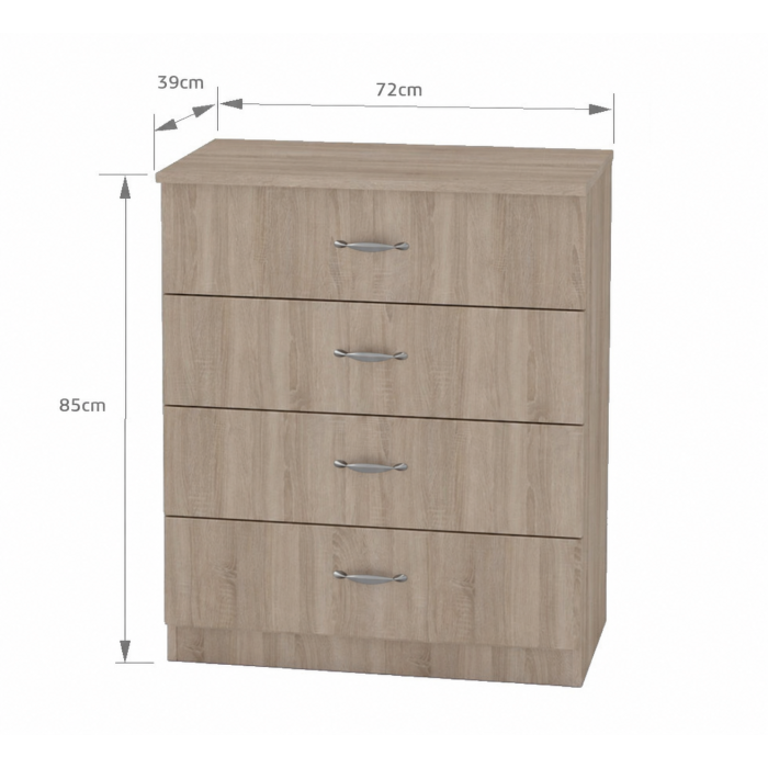 Comoda 4B ro, 72x39x85cm