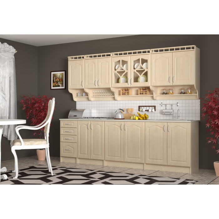 Bucatarie Korona Mebel MDF 2.6M, 260x60x200cm