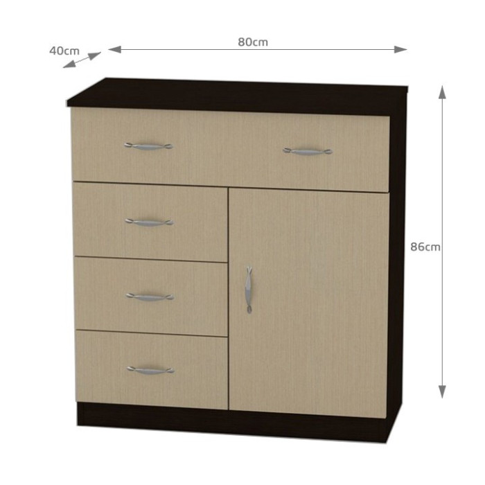 Comoda 1-3-1 RO, 80x40x86cm