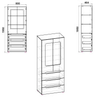 Dulap STIL-21, 80x46x195cm