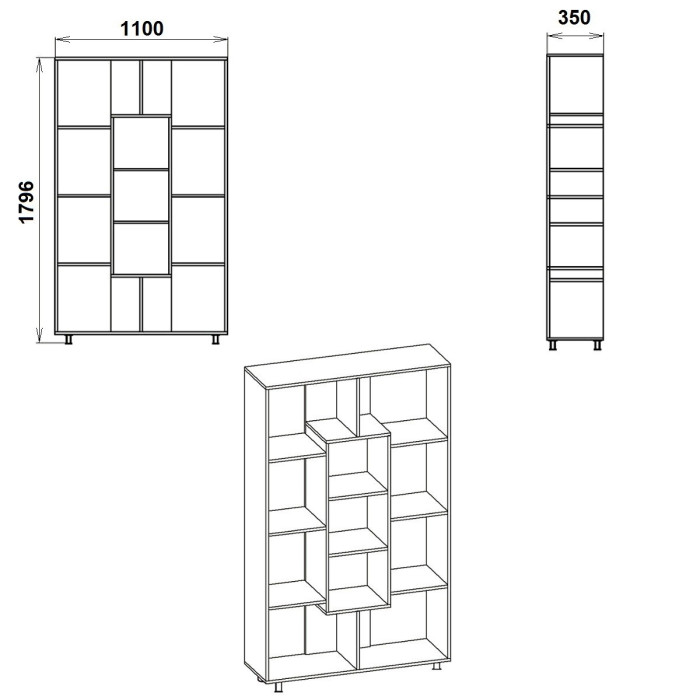 Dulap KSC 4 ro , 110x35x180 cm