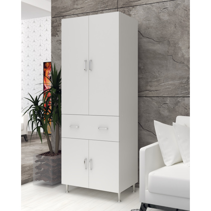 Dulap 4U-1S, 70x35x180cm , Alb
