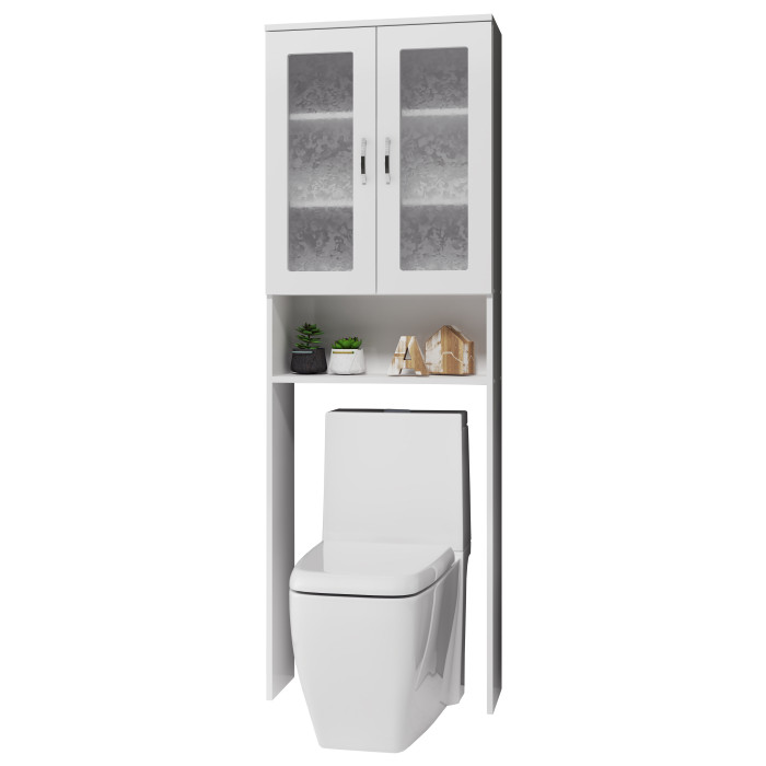 Dulap baie 2u, 60x25x180cm, Alb
