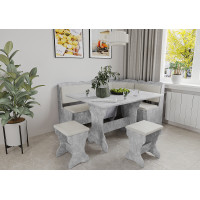 Set coltar bucatarie Rodos, cu masa extensibila si 2 tabureti