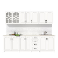 Bucatarie Olea 2.6m MDF Ro, Alb