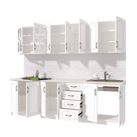 Bucatarie Olea 2.6m MDF Ro, Alb