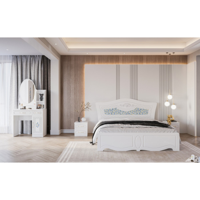 Set Dormitor ZQB-810, 4 USI, Alb