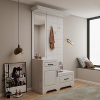Cuier ZQD 109, 113x43x205cm, Alb