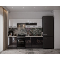 Bucatarie Daria, 240x60x200cm, Alb+Antracit