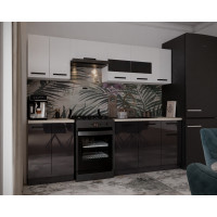 Bucatarie Daria, 240x60x200cm, Alb+Antracit