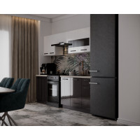 Bucatarie Daria, 240x60x200cm, Alb+Antracit