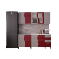 Bucatarie Cip S MDF 2M, Rosu metalizat