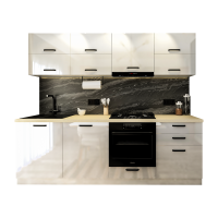 Bucatarie Daria V2, 240x60x200cm, Alb