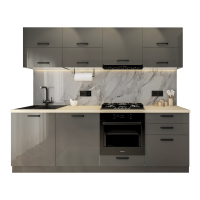 Bucatarie Daria V2, 240x60x200cm, Antracit