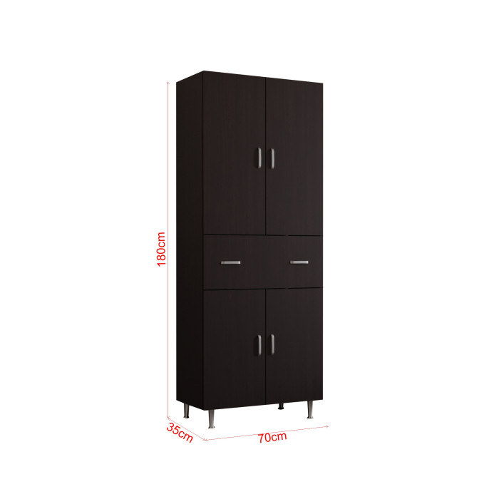 Dulap 4U-1S , 70x35x180 cm Wenge