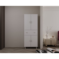 Dulap 4U-1S, 70x35x180cm , Alb