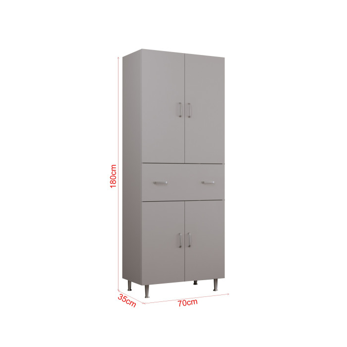 Dulap 4U-1S, 70x35x180cm , Alb