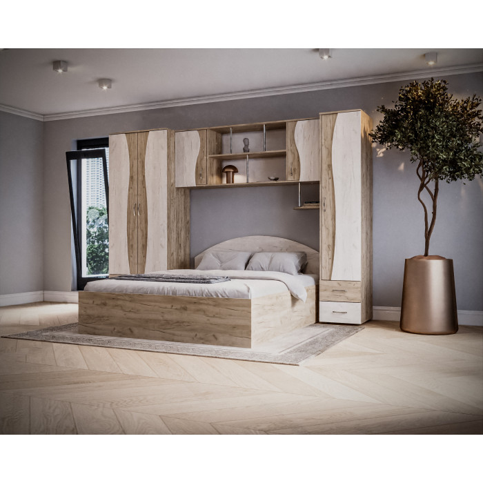 Set Dormitor Tineret cu D2, 262x51x200cm