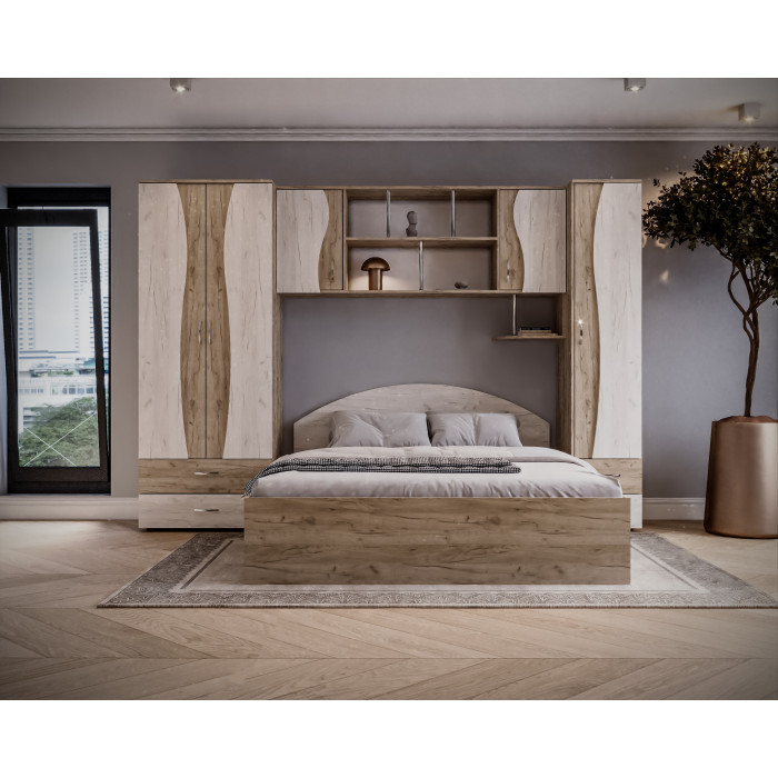 Set Dormitor Tineret cu D2, 262x51x200cm