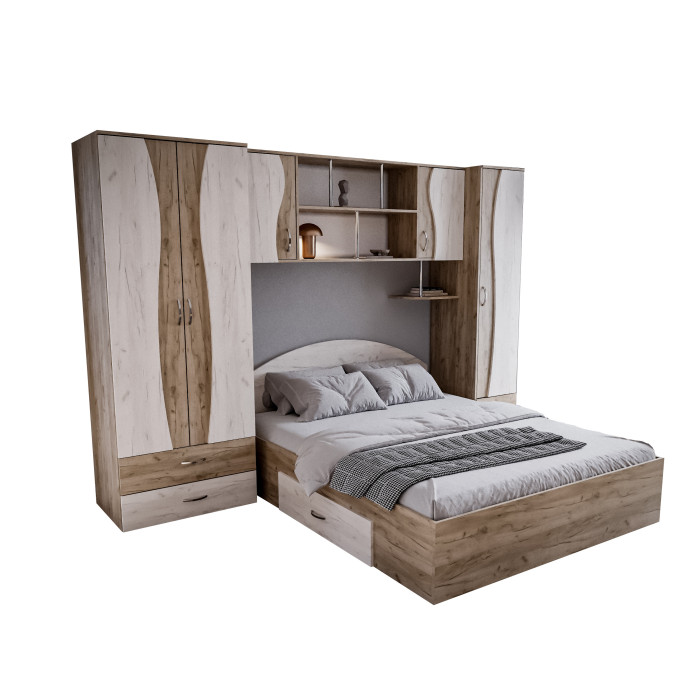 Set Dormitor Tineret cu D2, 262x51x200cm