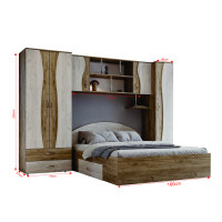 Set Dormitor Tineret cu D2, 262x51x200cm