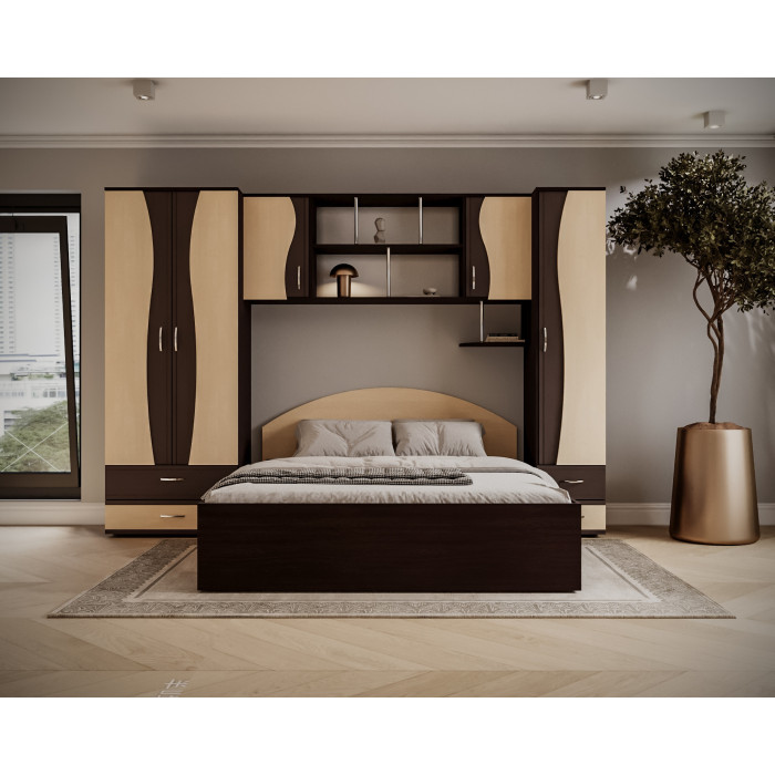 Set Dormitor Tineret cu D2, 262x51x200cm