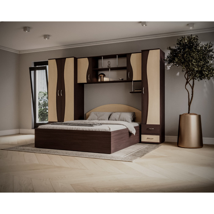 Set Dormitor Tineret cu D2, 262x51x200cm